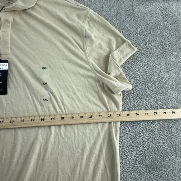 Alfani Mens Stretch Polo Shirt XXL Beige NWT 5815 - Picture 7 of 9